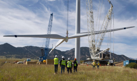 Gamesa Turbine Install At The National Wind Technology Center