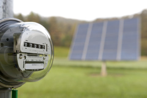 Electric Meter With Solar Panel